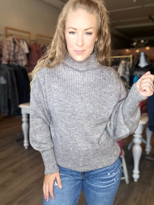 Grey Bishop Sleeve Sweater