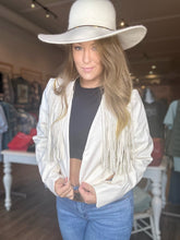 Load image into Gallery viewer, White Fringe Jacket