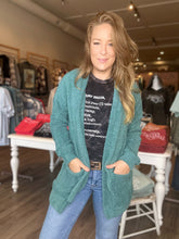 Load image into Gallery viewer, Teal Double Pocket Cardigan