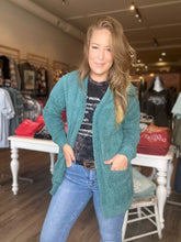Load image into Gallery viewer, Teal Double Pocket Cardigan