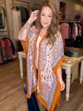 Load image into Gallery viewer, Orange Paisley Kimono