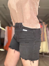 Load image into Gallery viewer, Vervet Black Distressed Denim Shorts
