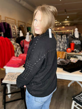 Load image into Gallery viewer, Studded Black Twill Jacket