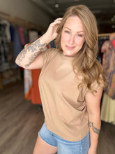 Load image into Gallery viewer, Coffee Cap Sleeve Top