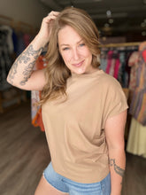 Load image into Gallery viewer, Coffee Cap Sleeve Top