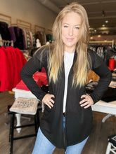 Load image into Gallery viewer, Black Open Knit Cardigan