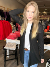 Load image into Gallery viewer, Black Open Knit Cardigan