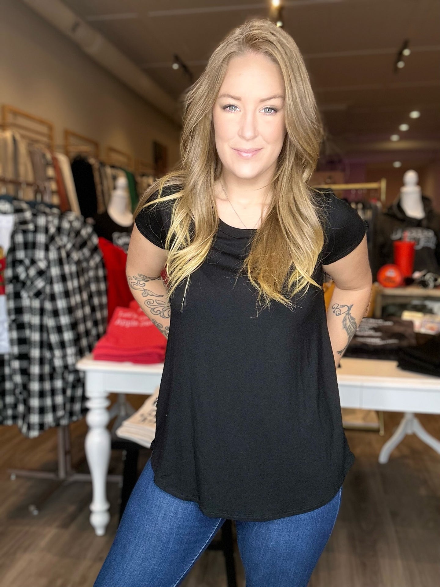 Black Perfect Short Sleeve Tee
