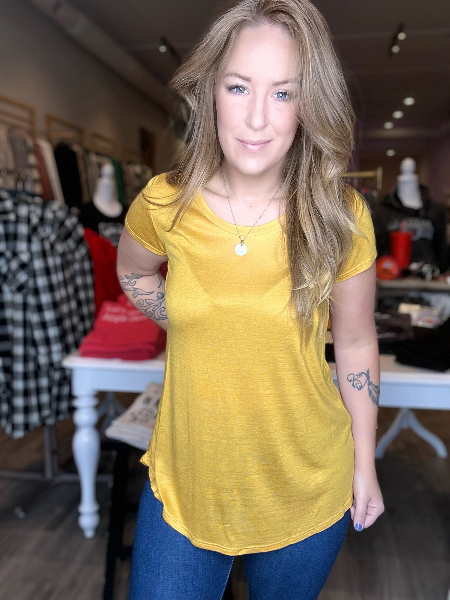Mustard Perfect Short Sleeve Tee