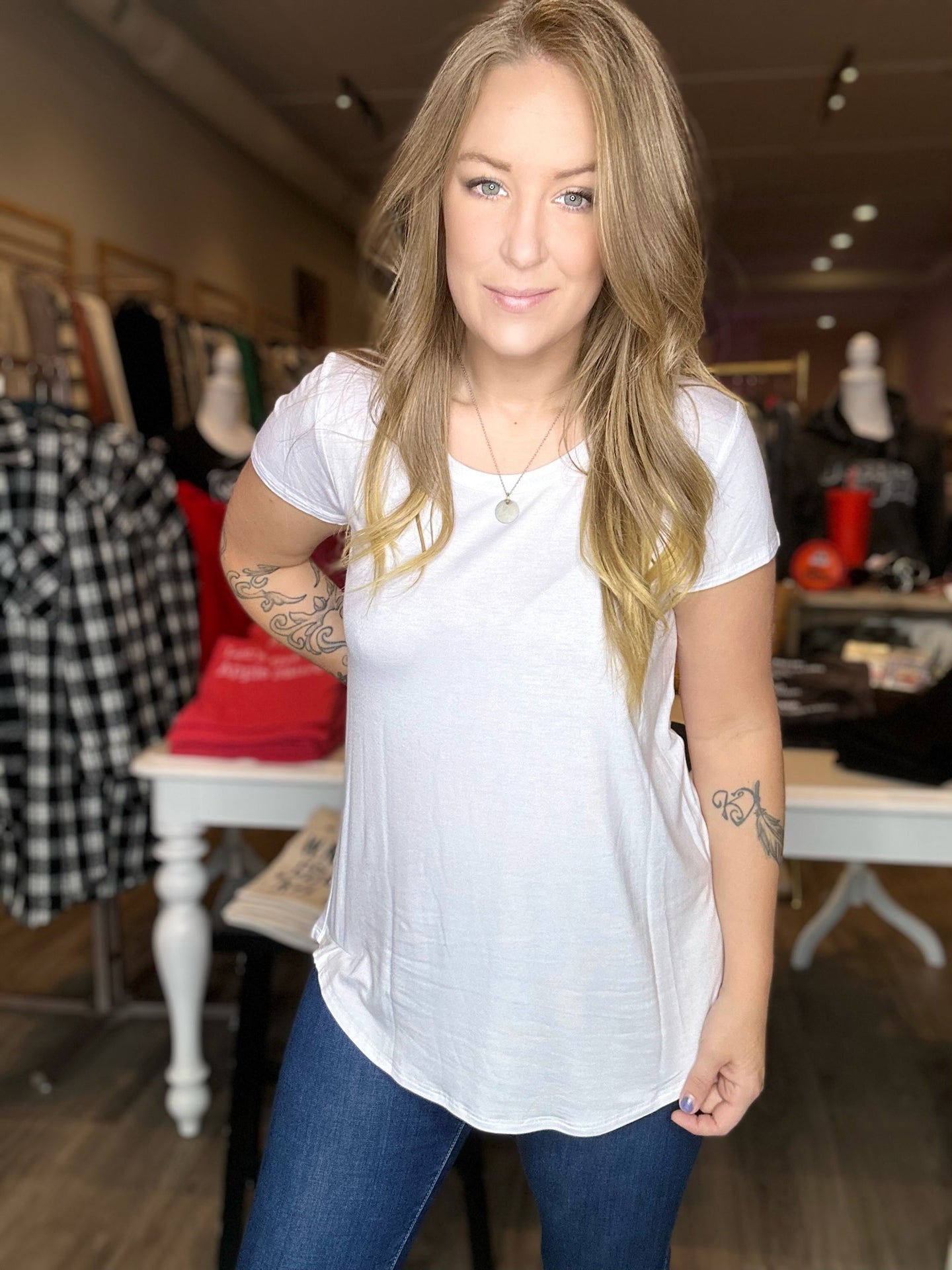 White Perfect Short Sleeve Tee
