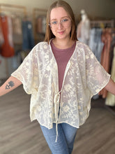 Load image into Gallery viewer, Ivory Floral Lace Cover Up
