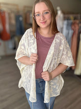 Load image into Gallery viewer, Ivory Floral Lace Cover Up