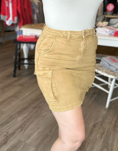Risen Camel High Rise Cargo Skirt