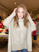 Load image into Gallery viewer, Olive Thermal Drawstring Neck Top