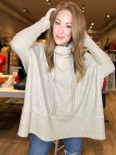 Load image into Gallery viewer, Olive Thermal Drawstring Neck Top