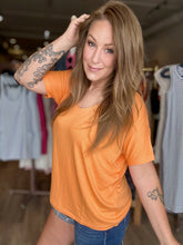 Load image into Gallery viewer, Orange Dolman Short Sleeve