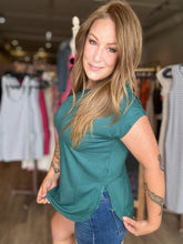Load image into Gallery viewer, Dark Teal Dolman Short Sleeve