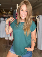 Load image into Gallery viewer, Dark Teal Dolman Short Sleeve