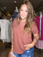 Load image into Gallery viewer, Terracotta Round Neck Short Sleeve
