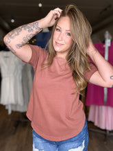 Load image into Gallery viewer, Terracotta Round Neck Short Sleeve