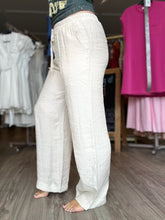 Load image into Gallery viewer, Textured Natural Wide Leg Pant