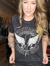 Load image into Gallery viewer, Black Vintage Rock Graphic Tee