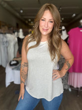 Load image into Gallery viewer, Grey Color Block Multi Stripe Tank