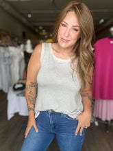 Load image into Gallery viewer, Grey Color Block Multi Stripe Tank