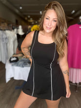 Load image into Gallery viewer, Black Pleated Active Dress