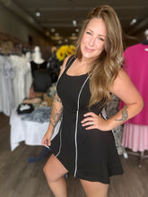 Load image into Gallery viewer, Black Pleated Active Dress