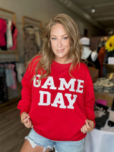 Load image into Gallery viewer, Red Varsity Game Day Sweatshirt