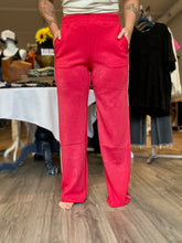 Load image into Gallery viewer, Red Scuba Piping Track Pants