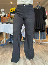 Load image into Gallery viewer, Black Twill Stretch Pants