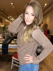 Camel Henley Long Sleeve