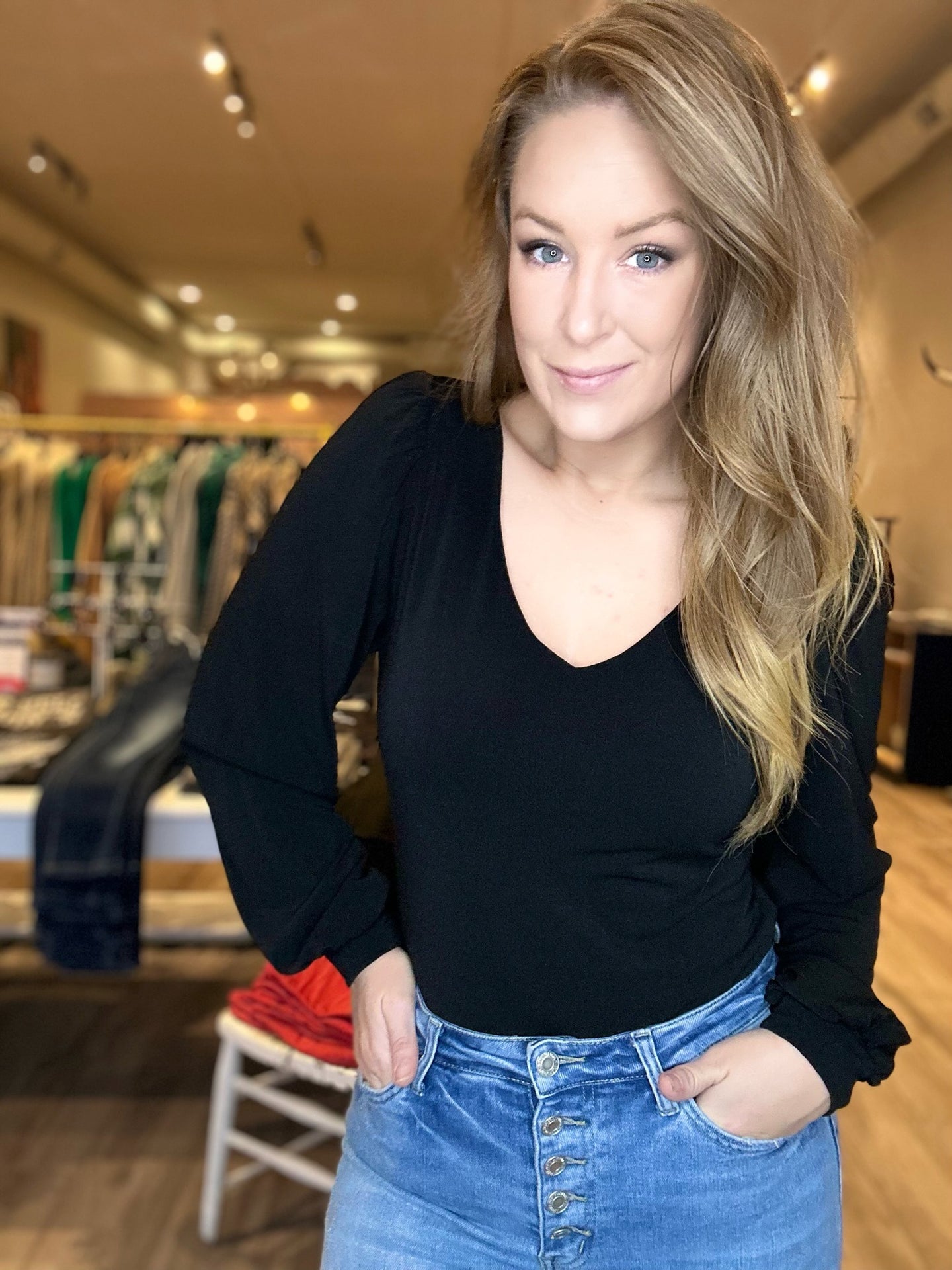 Black Long Sleeve BodySuit