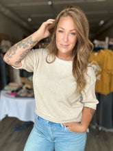 Load image into Gallery viewer, Oatmeal Boxy Short Sleeve Top