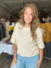 Load image into Gallery viewer, Oatmeal Boxy Short Sleeve Top