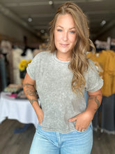 Load image into Gallery viewer, Grey Washed Short Sleeve