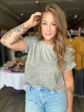 Load image into Gallery viewer, Grey Washed Short Sleeve