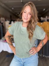 Load image into Gallery viewer, Olive Washed Short Sleeve