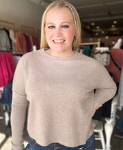 Load image into Gallery viewer, Beige Long Sleeve Dolman Sweater