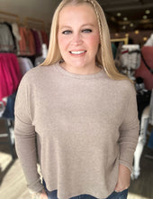 Load image into Gallery viewer, Beige Long Sleeve Dolman Sweater
