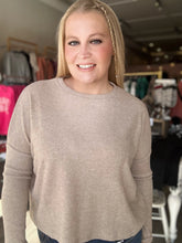 Load image into Gallery viewer, Beige Long Sleeve Dolman Sweater