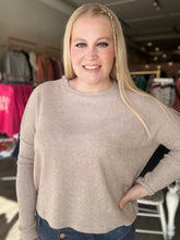 Load image into Gallery viewer, Beige Long Sleeve Dolman Sweater