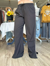 Load image into Gallery viewer, Black Finish Line Track Pants