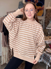 Load image into Gallery viewer, Khaki Striped Sweatshirt