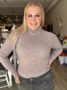 Cocoa Turtle Neck Long Sleeve Top