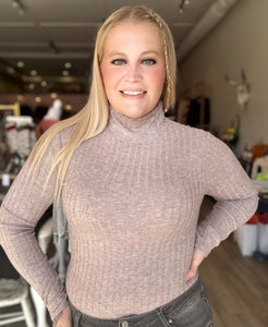 Cocoa Turtle Neck Long Sleeve Top