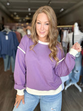 Load image into Gallery viewer, Plum Drop Shoulder Pullover