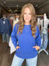 Load image into Gallery viewer, Bright Blue Pocket Pullover